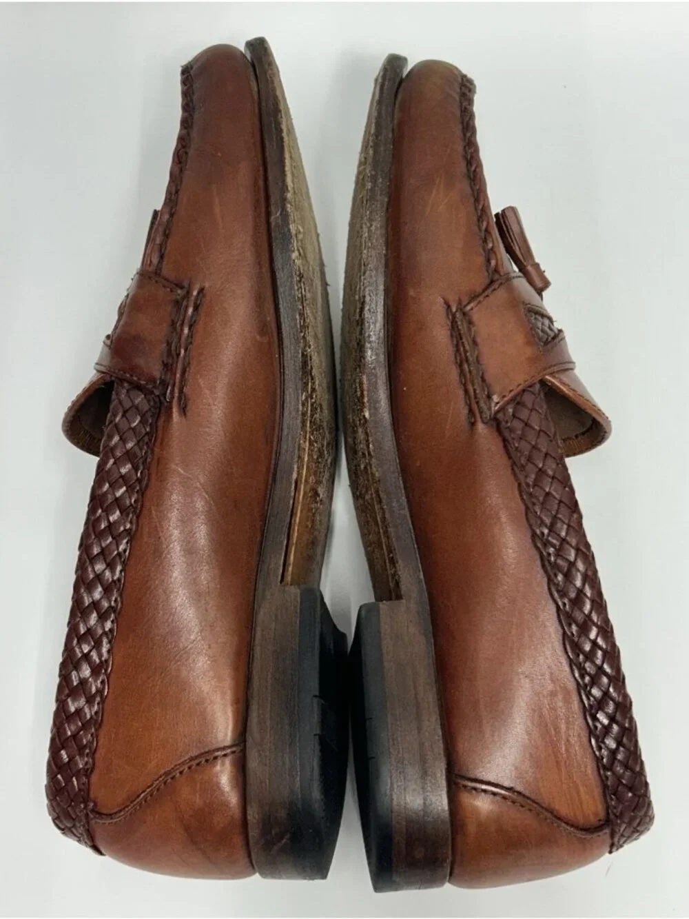 Allen Edmonds Maxfield leather loafers shoes mens size 10 brown 47716 Tassel
